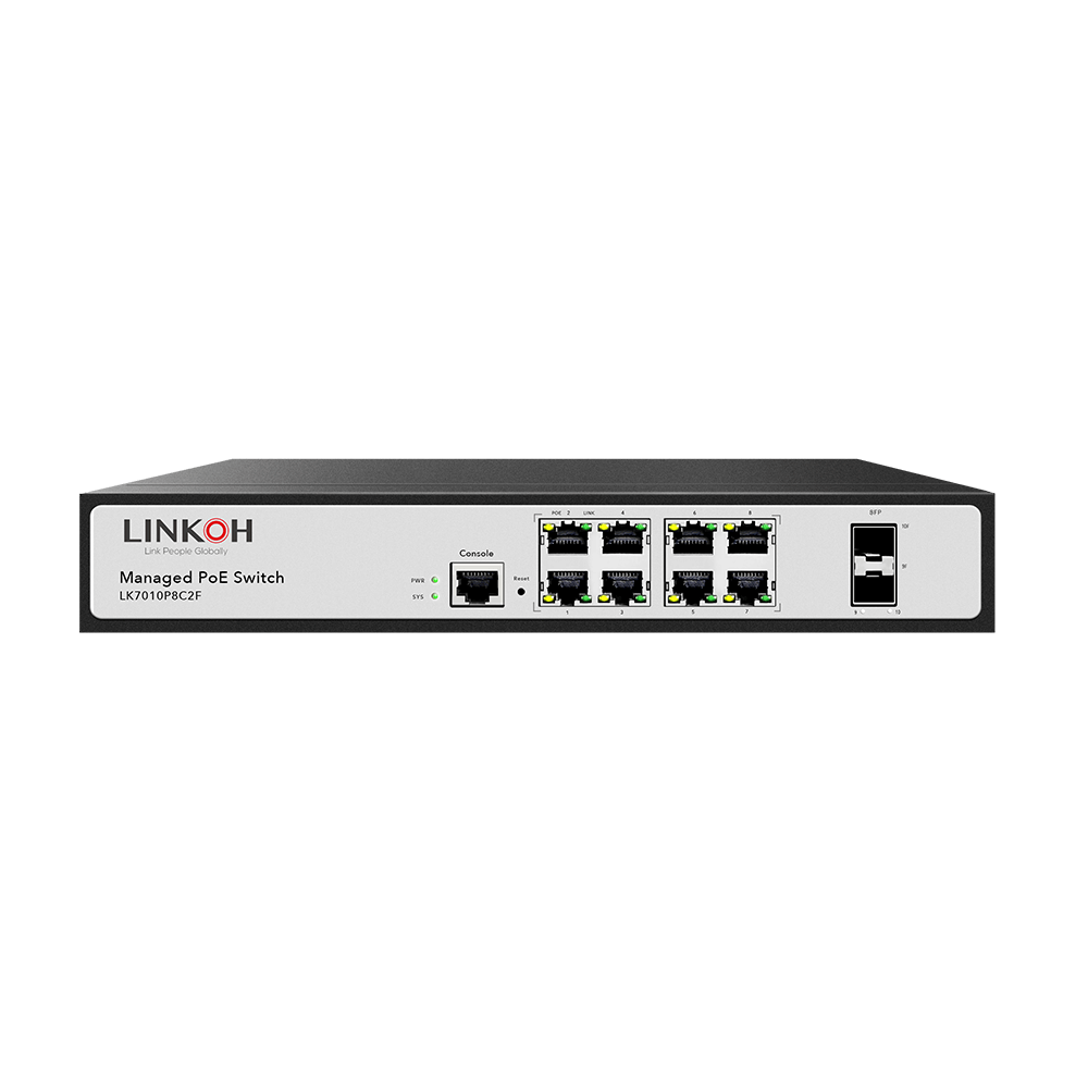 L2+ Industrial Gigabit Managed Switch 4-Port PoE + 2 Gigabit SFP Optical  Ports - LINKOH