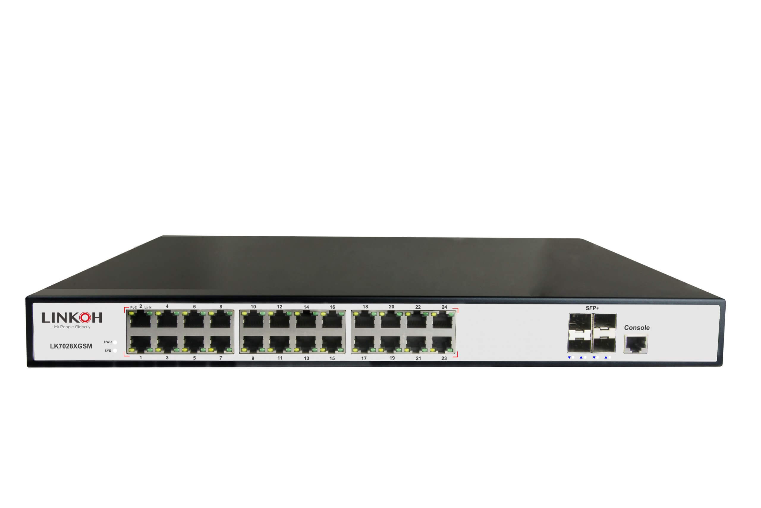 LINKOH L2+ Managed 24 Gigabit PoE Switch with 4 1G/10G SFP+ Ports - LINKOH